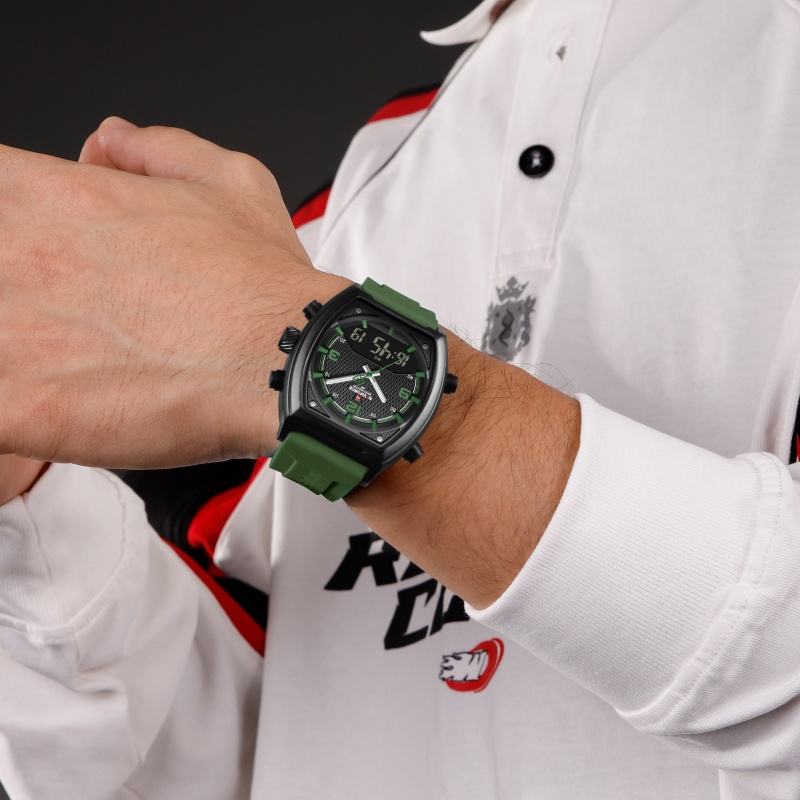 NAVIFORCE Men Dual Display Wat - đánh giá và giá Watch Display Box
