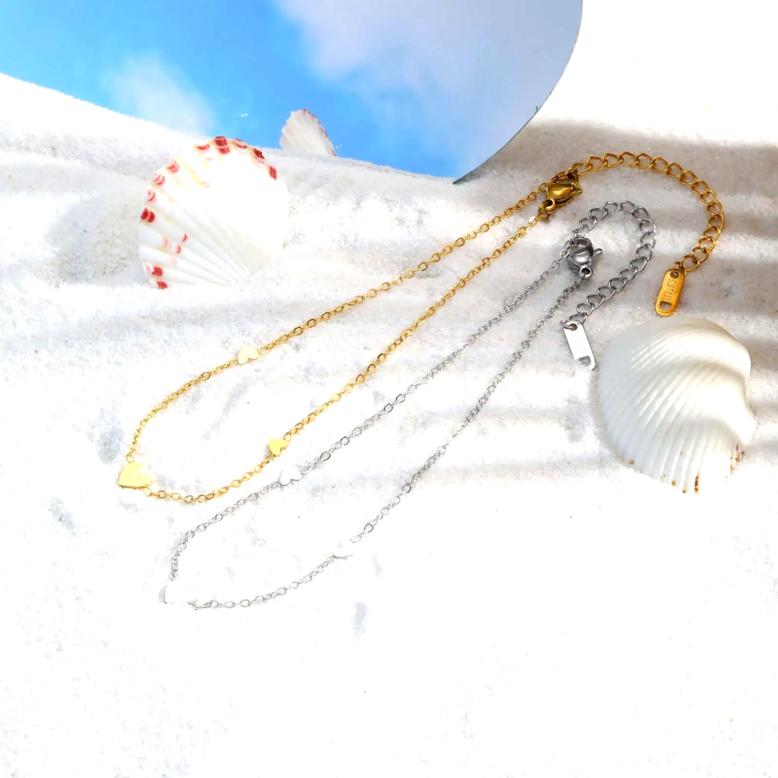 Stainless Steel Heart Anklets  - đánh giá và giá Jc Jewelry & Watches Photos