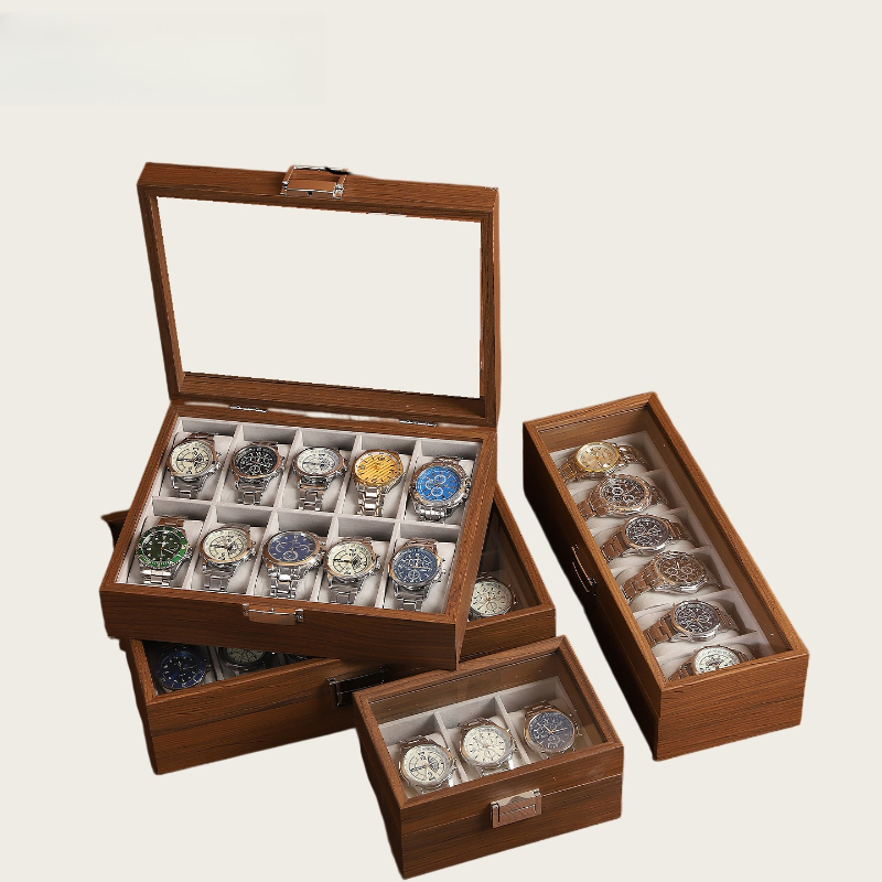 Wood Grain Watch Box 2/3/6/10  - đánh giá và giá Watch Display Box