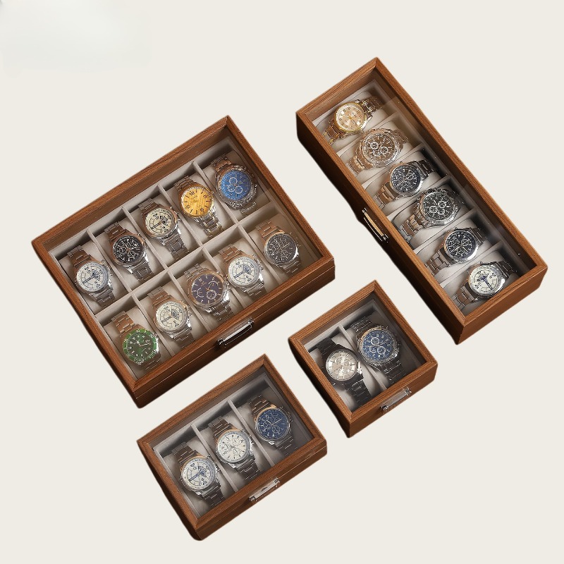 Wood Grain Watch Box 2/3/6/10  - đánh giá và giá Watch Display Box
