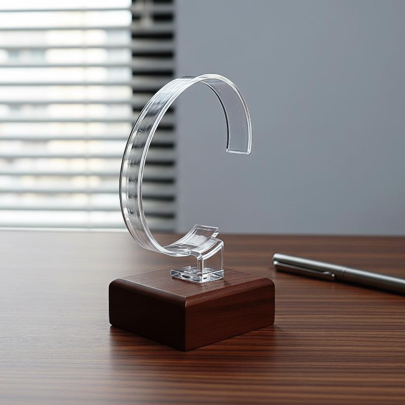 Wooden C-Shaped Watch Holder J - đánh giá và giá Jewelry And Watches Inc