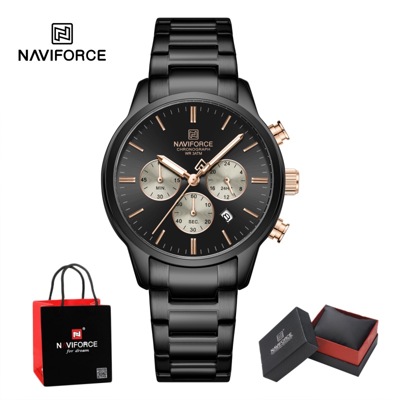 NAVIFORCE Men Quartz Chronogra - đánh giá và giá Watch Display Box
