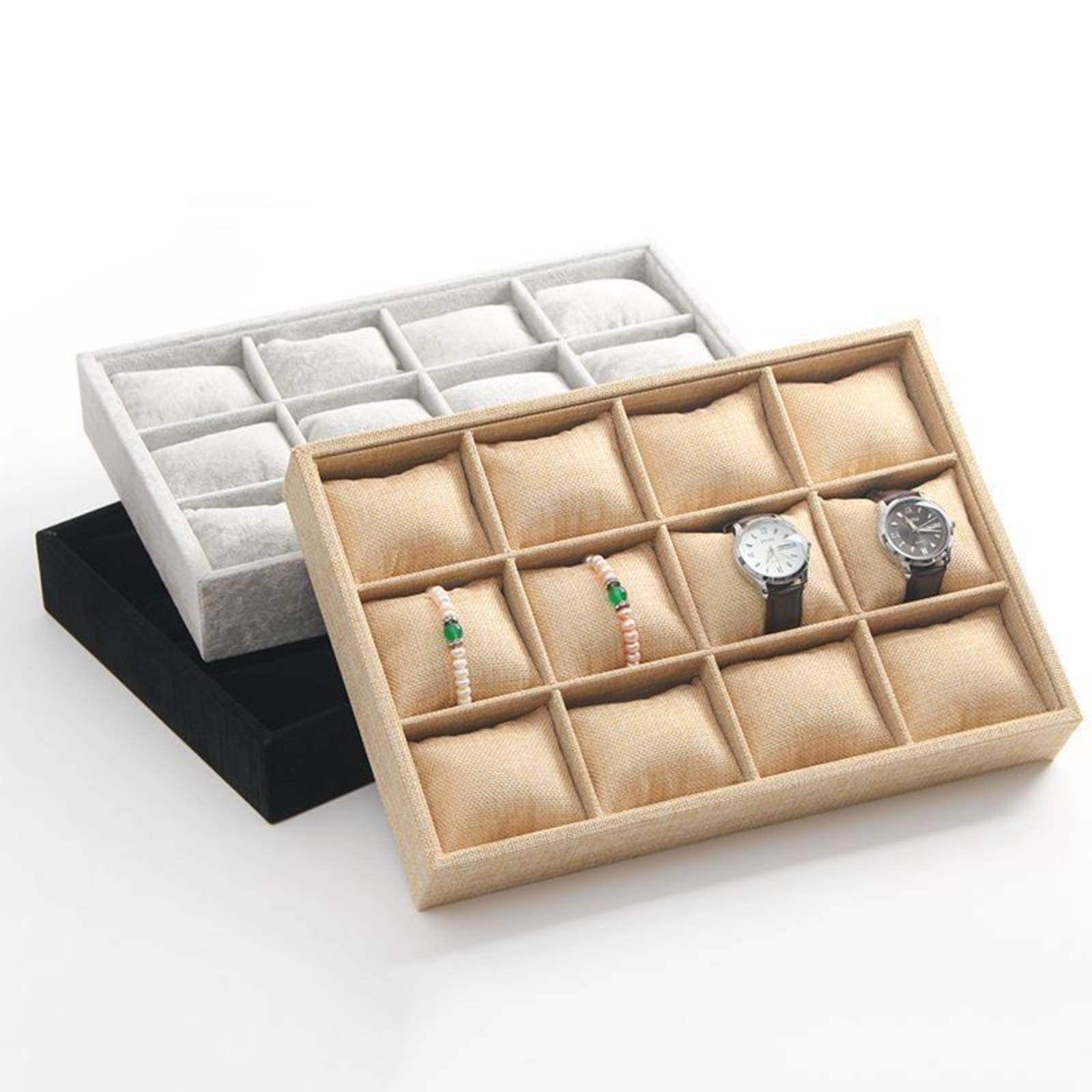 Linen Fabric Jewelry Holder Op - đánh giá và giá Watch Display Box