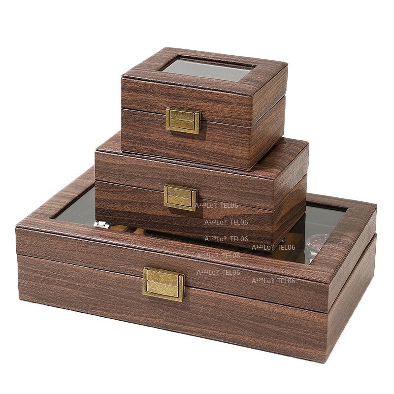 Vintage Wood Grain PU Leather  - đánh giá và giá Watch Display Box